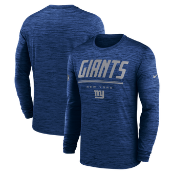Men's Nike Royal New York Giants Sideline Offensive Transition Velocity Dri-FIT Long Sleeve T-Shirt