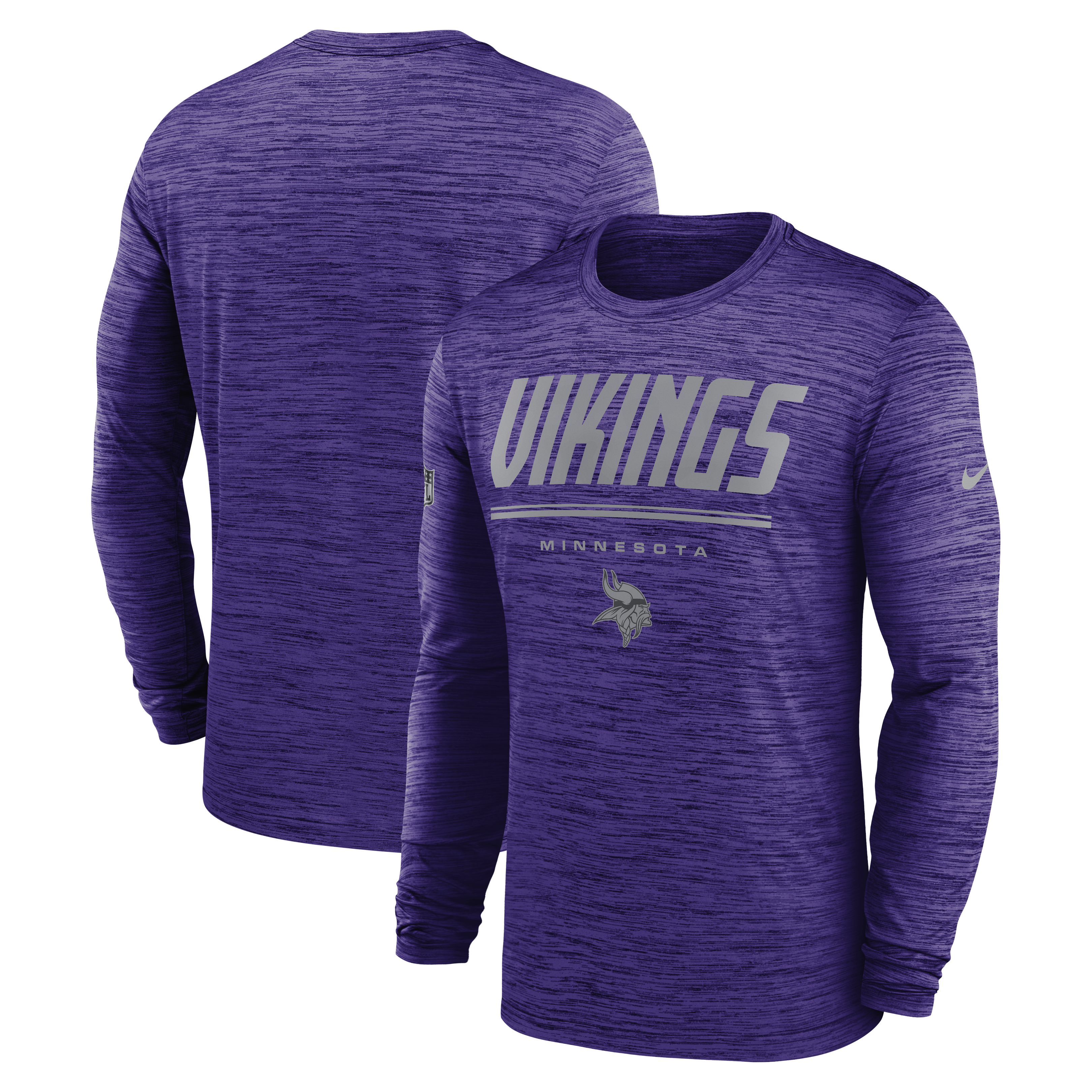 Men's Nike Purple Minnesota Vikings Sideline Offensive Transition Velocity Dri-FIT Long Sleeve T-Shirt