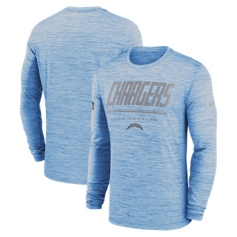 Men's Nike Powder Blue Los Angeles Chargers Sideline Offensive Transition Velocity Dri-FIT Long Sleeve T-Shirt