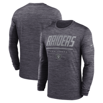 Men's Nike Black Las Vegas Raiders Sideline Offensive Transition Velocity Dri-FIT Long Sleeve T-Shirt