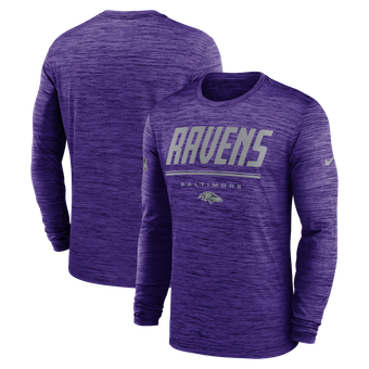 Men's Nike Purple Baltimore Ravens Sideline Offensive Transition Velocity Dri-FIT Long Sleeve T-Shirt