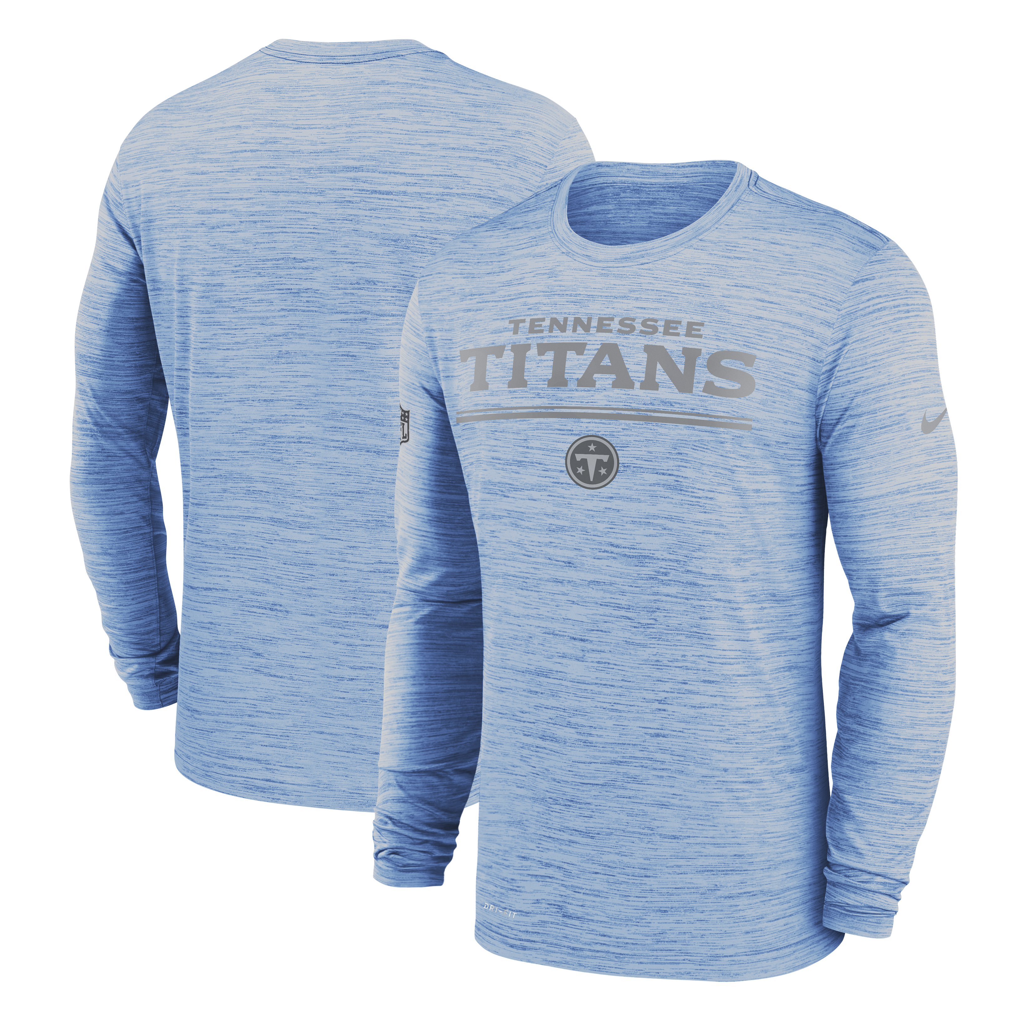 Men's Nike Light Blue Tennessee Titans Sideline Offensive Transition Velocity Dri-FIT Long Sleeve T-Shirt