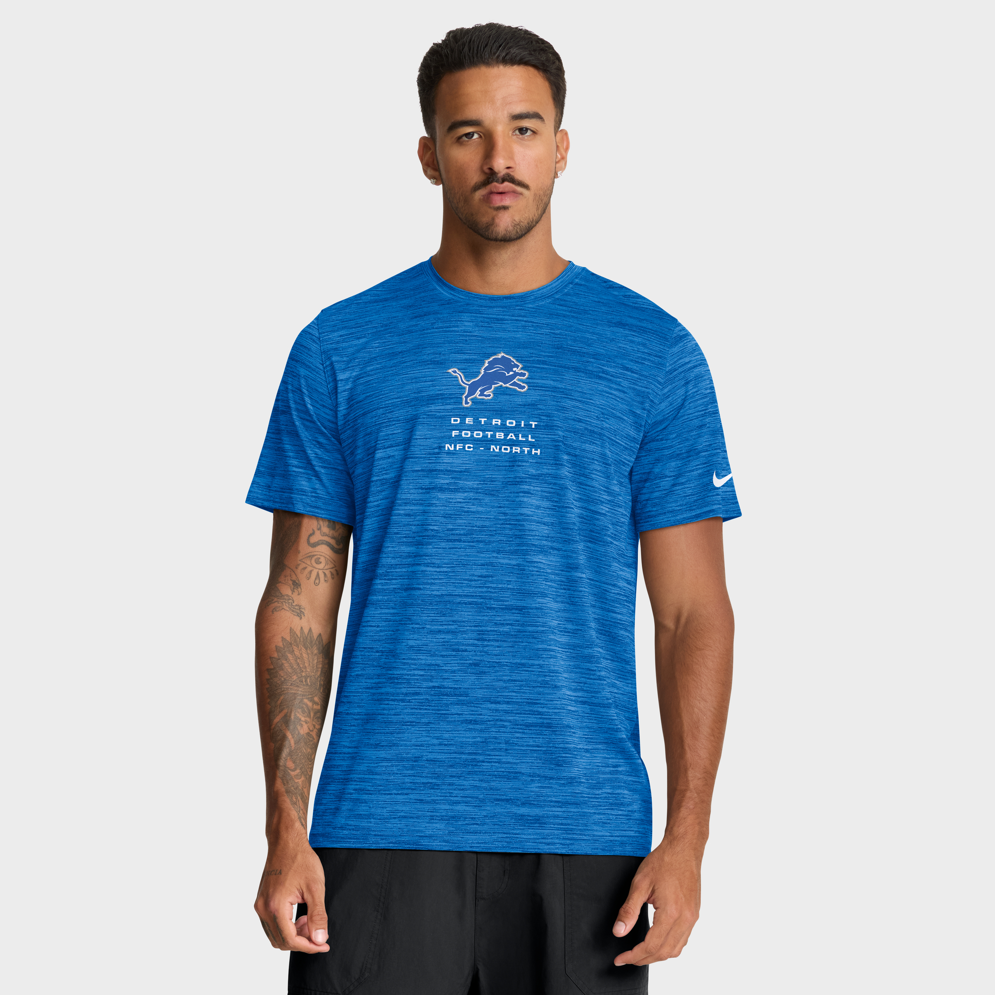 Men's Nike Blue Detroit Lions Velocity Ball Carrier Dri-FIT T-Shirt