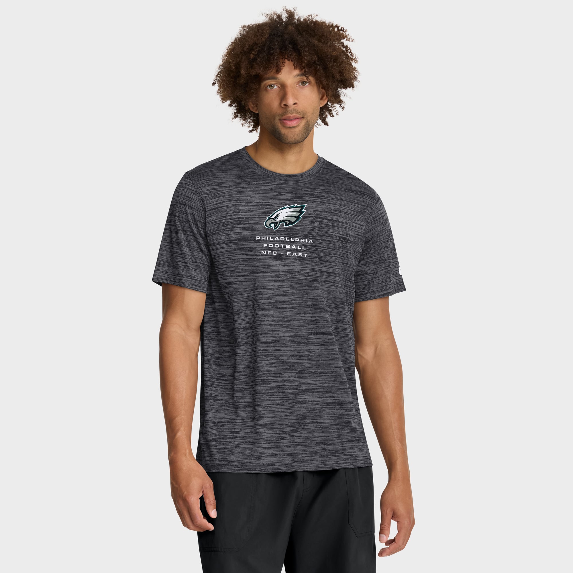 Men's Nike Anthracite Philadelphia Eagles Velocity Ball Carrier Dri-FIT T-Shirt