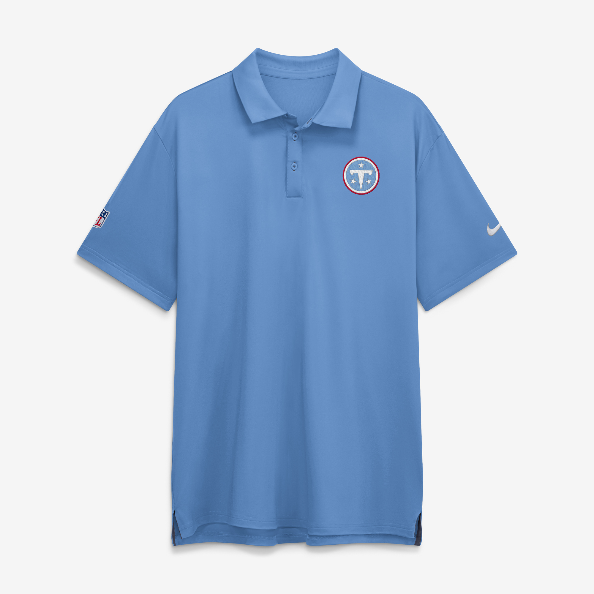 Men's Nike Light Blue Tennessee Titans Sideline Powerful Blocking Dri-FIT Tour Polo