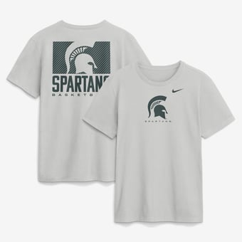 Men's Nike  Gray Michigan State Spartans Courtside Dri-FIT T-Shirt