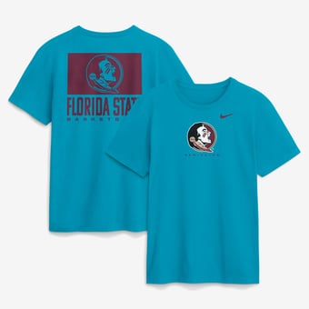 Men's Nike  Turquoise Florida State Seminoles Courtside Dri-FIT T-Shirt
