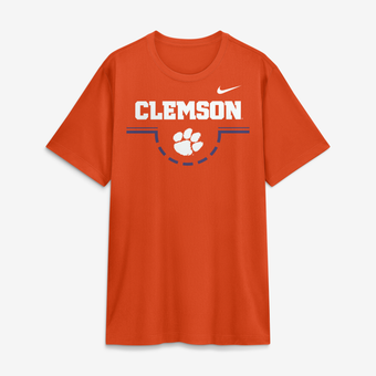 Men's Nike  Orange Clemson Tigers Courtside Legend T-Shirt