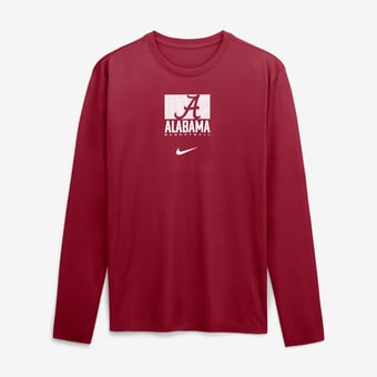 Men's Nike  Crimson Alabama Crimson Tide Courtside Legend Dri-FIT Long Sleeve T-Shirt