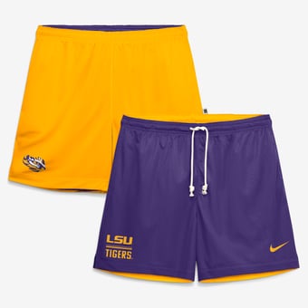 Men's Nike  Purple/Gold LSU Tigers Courtside Reversible Dri-FIT Shorts