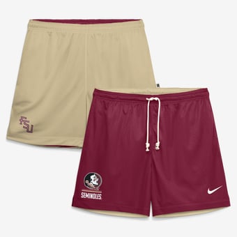 Men's Nike  Garnet/Gold Florida State Seminoles Courtside Reversible Dri-FIT Shorts