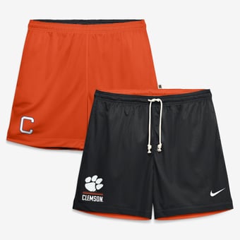Men's Nike  Black/Orange Clemson Tigers Courtside Reversible Dri-FIT Shorts