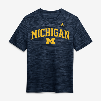 Men's Jordan Brand  Navy Michigan Wolverines Primetime Arch Logo Velocity Dri-FIT T-Shirt