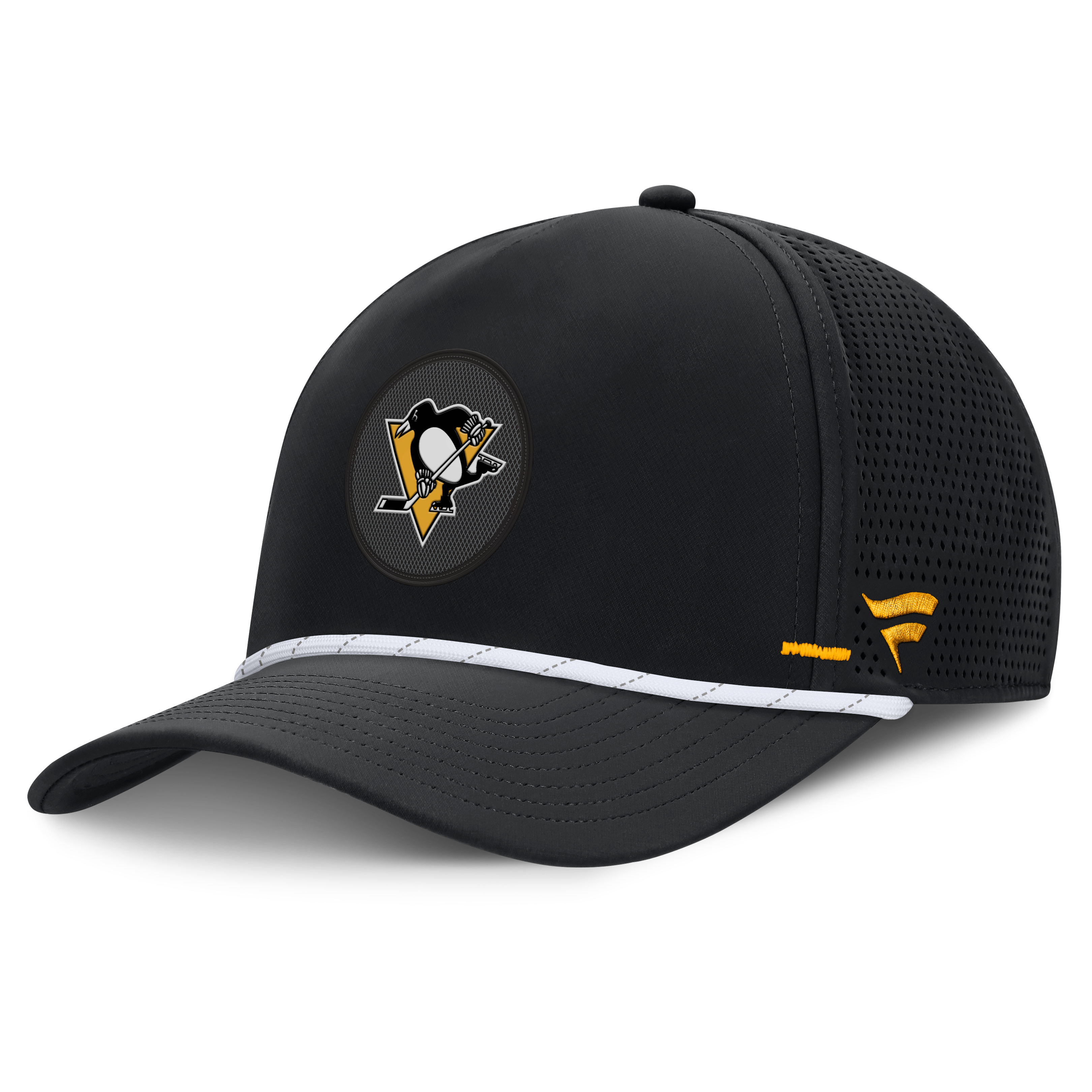 Men's Fanatics Black Pittsburgh Penguins Authentic Pro Rink Vented A-Frame Adjustable Hat