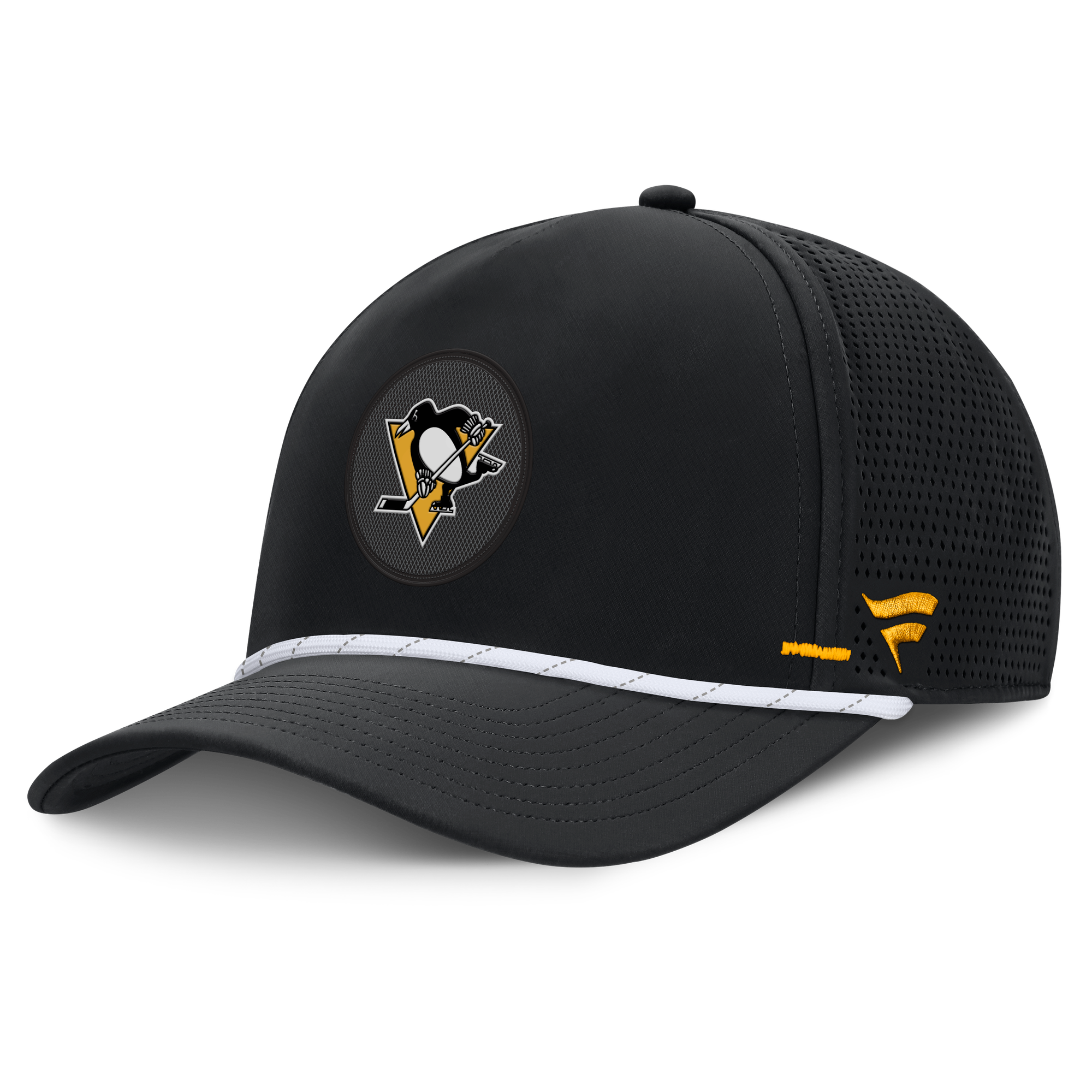 Men's Fanatics Black Pittsburgh Penguins Authentic Pro Rink Vented A-Frame Adjustable Hat