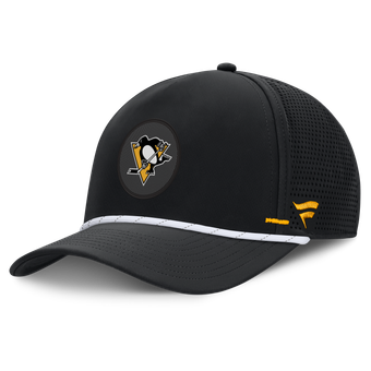 Men's Fanatics Black Pittsburgh Penguins Authentic Pro Rink Vented A-Frame Adjustable Hat