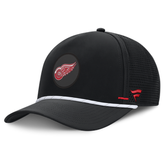 Men's Fanatics Black Detroit Red Wings Authentic Pro Rink Vented A-Frame Adjustable Hat
