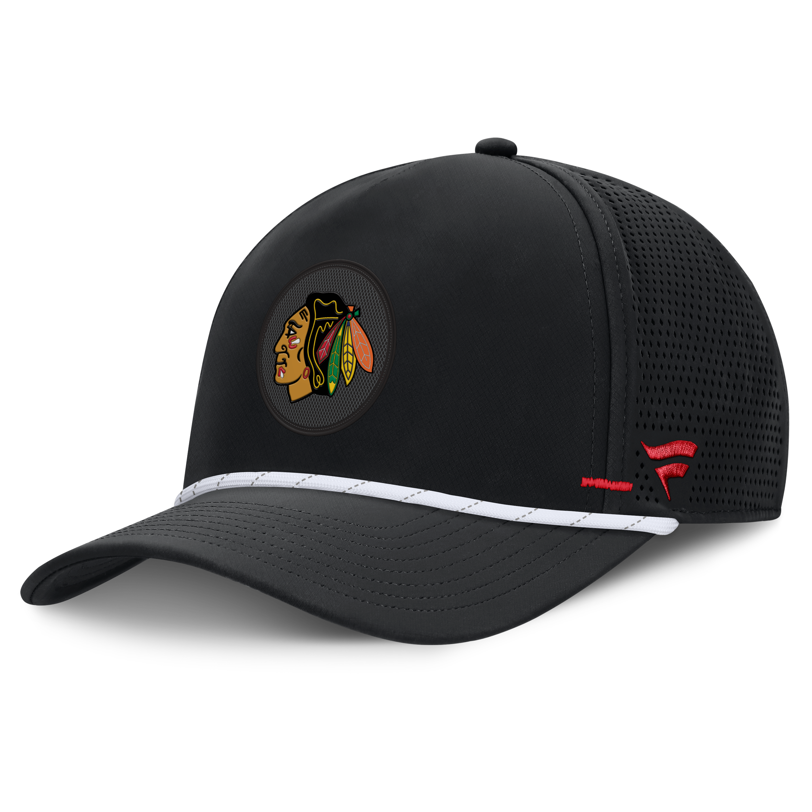 Men's Fanatics Black Chicago Blackhawks Authentic Pro Rink Vented A-Frame Adjustable Hat