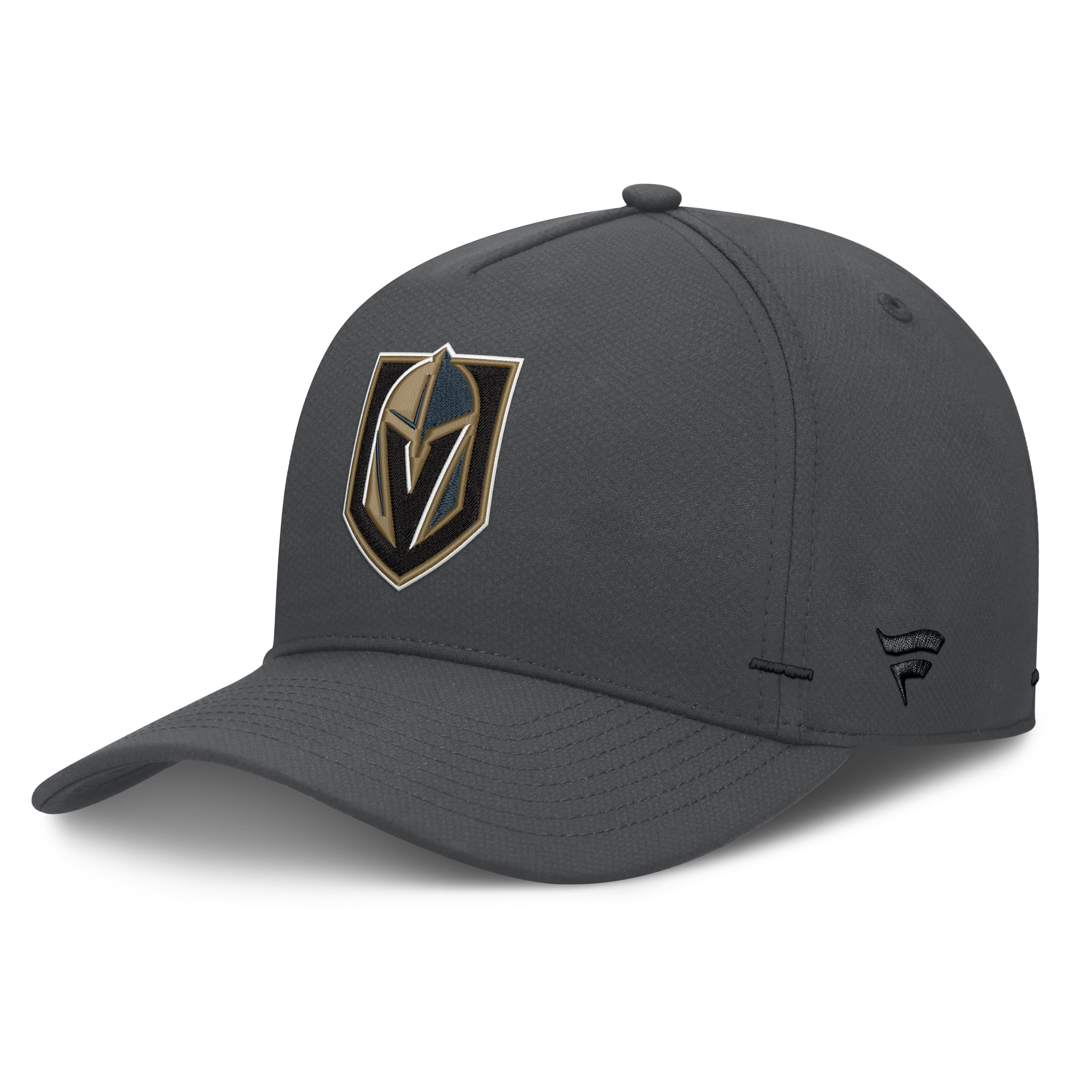 Men's Fanatics Charcoal Vegas Golden Knights Authentic Pro Rink Bar Tacks A-Frame Adjustable Hat