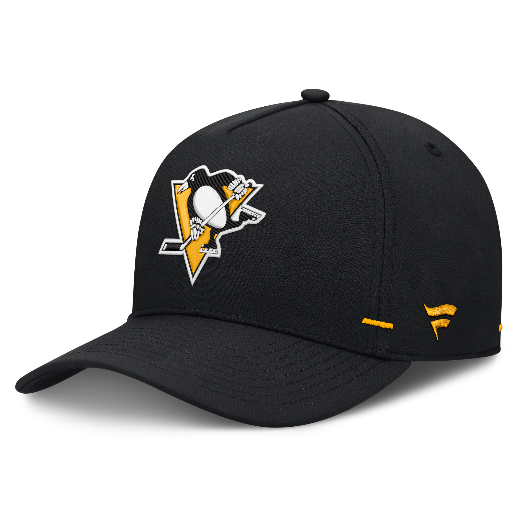 Men's Fanatics Black Pittsburgh Penguins Authentic Pro Rink Bar Tacks A-Frame Adjustable Hat