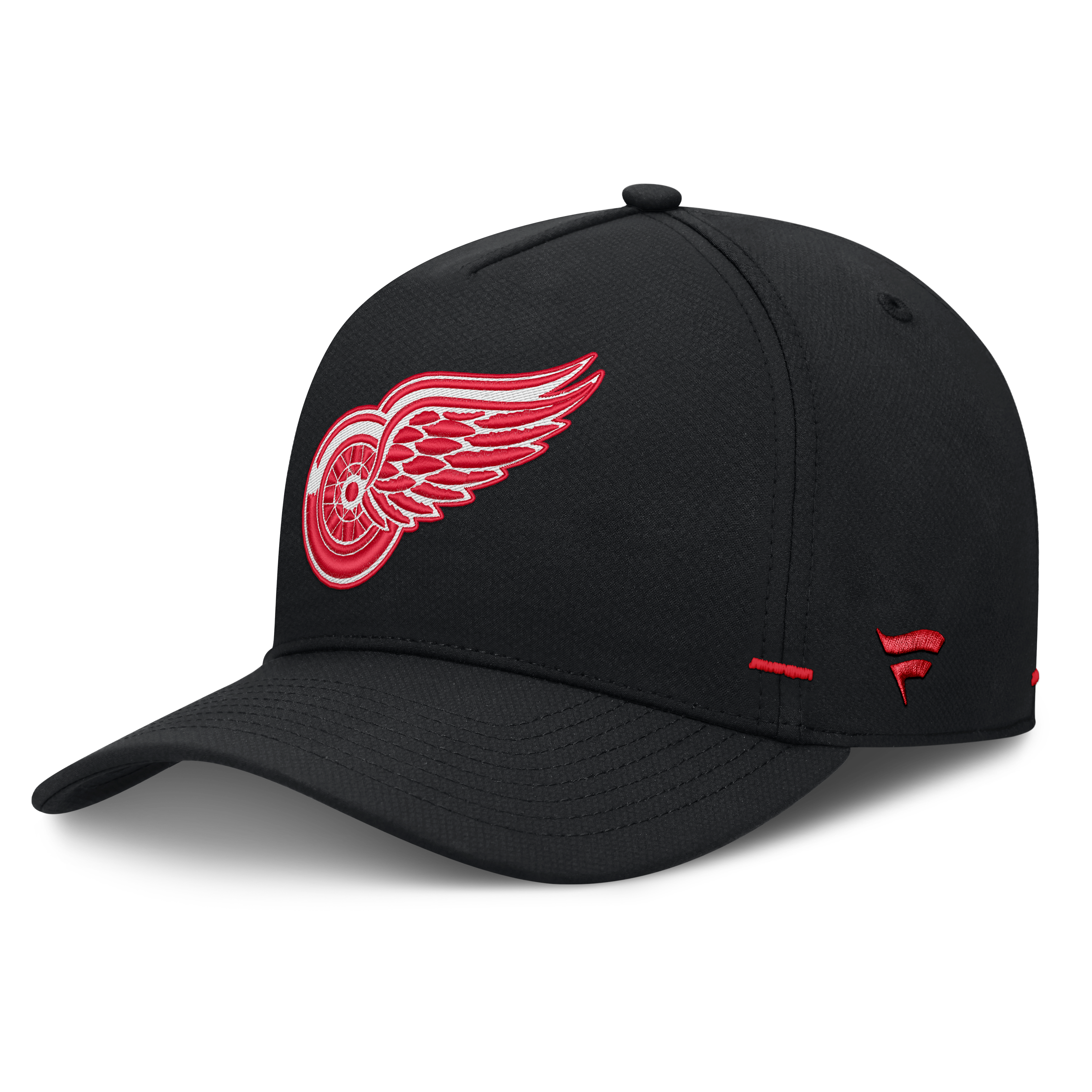 Men's Fanatics Black Detroit Red Wings Authentic Pro Rink Bar Tacks A-Frame Adjustable Hat