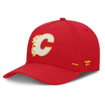 Men's Fanatics Red Calgary Flames Authentic Pro Rink Bar Tacks A-Frame Adjustable Hat