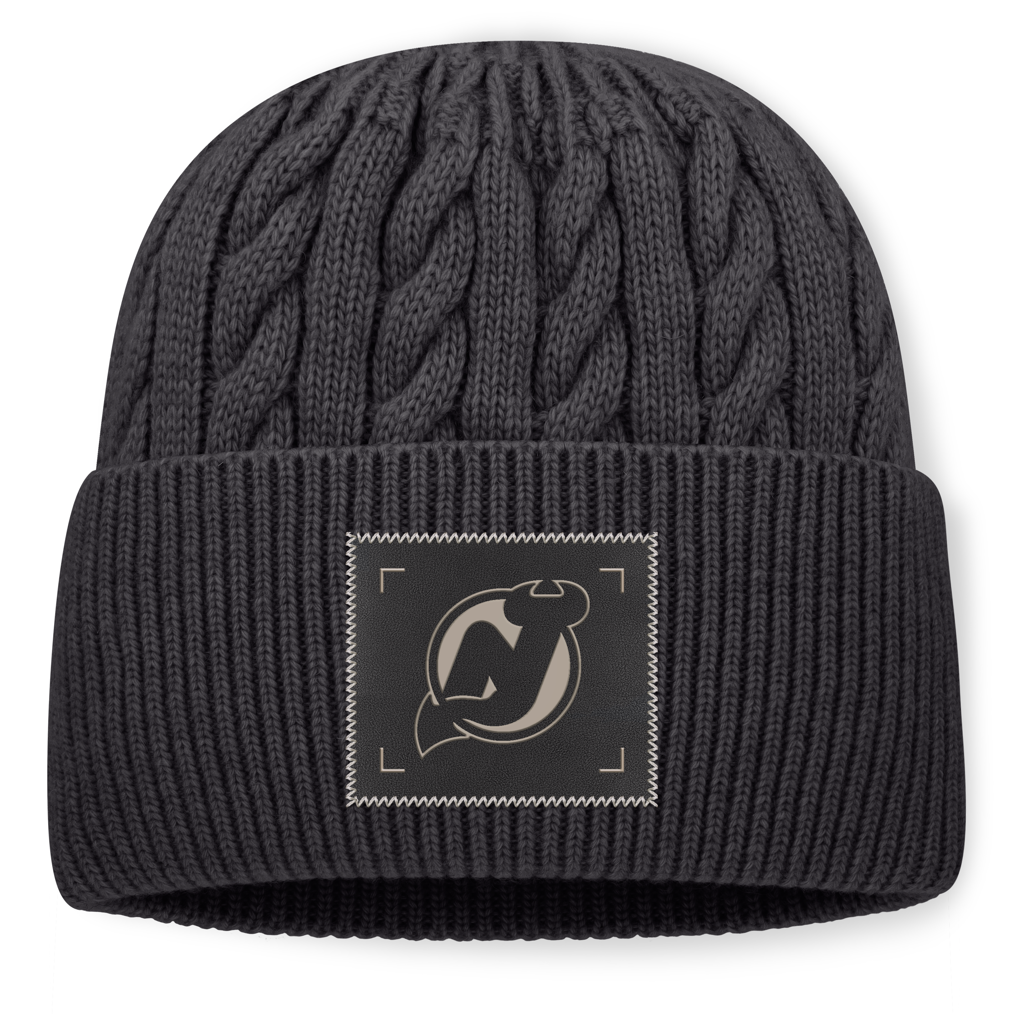 Men's Fanatics Charcoal New Jersey Devils Road Phantom Oversized Cuffed Knit Hat