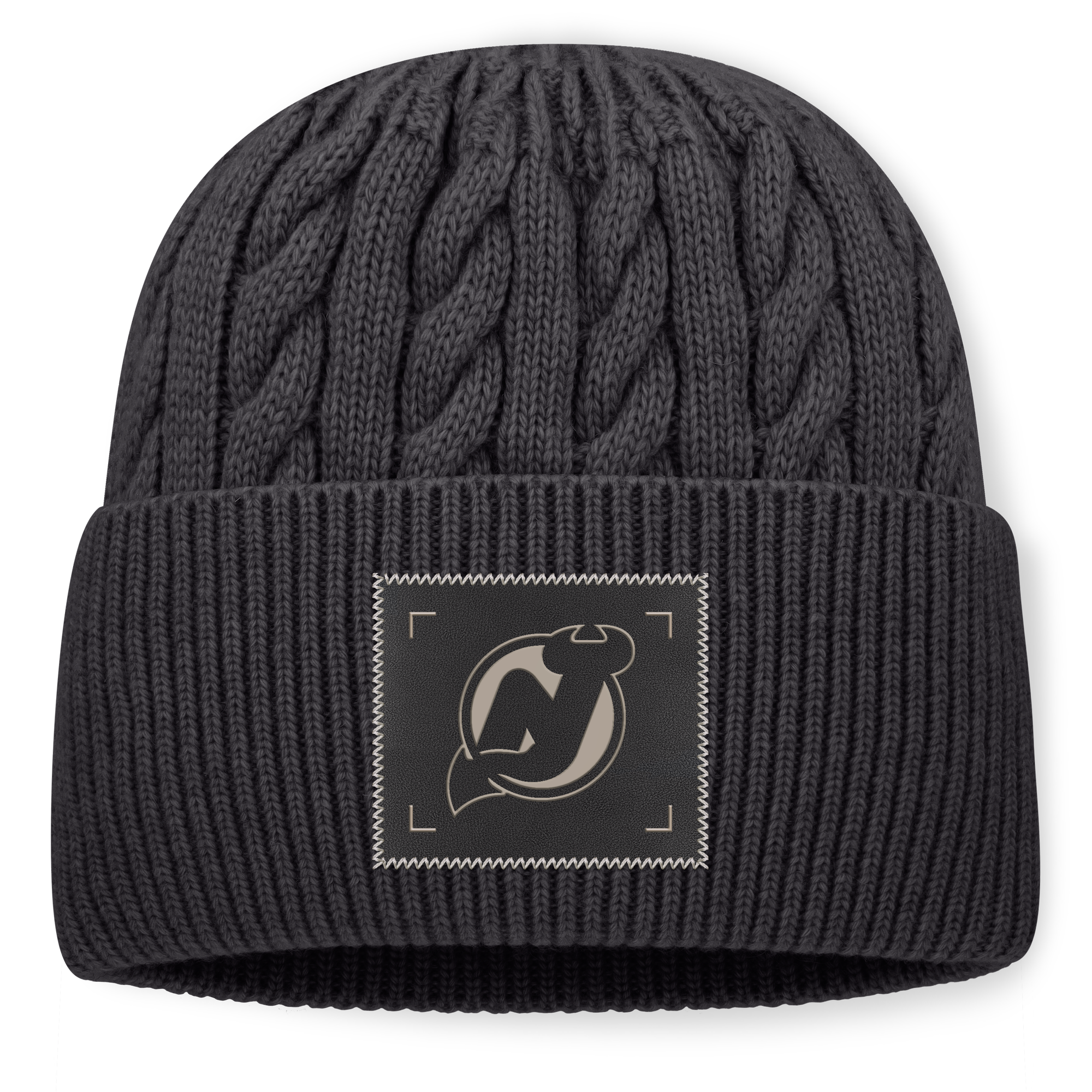 Men's Fanatics Charcoal New Jersey Devils Road Phantom Oversized Cuffed Knit Hat