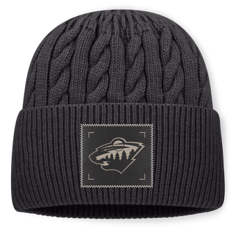 Men's Fanatics Charcoal Minnesota Wild Road Phantom Oversized Cuffed Knit Hat