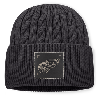 Men's Fanatics Charcoal Detroit Red Wings Road Phantom Oversized Cuffed Knit Hat