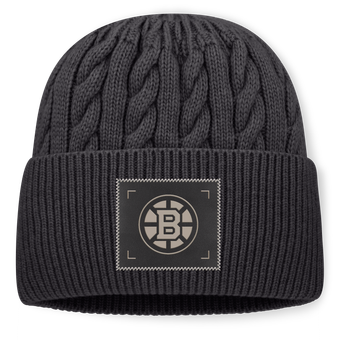 Men's Fanatics Charcoal Boston Bruins Road Phantom Oversized Cuffed Knit Hat