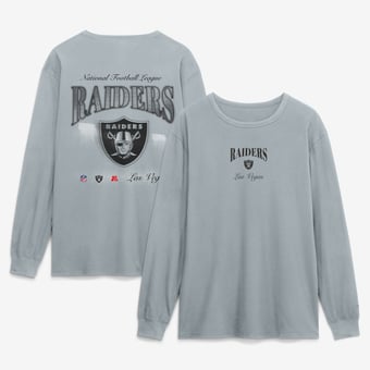 Men's Fanatics Gray Las Vegas Raiders Midnight Falls Long Sleeve T-Shirt