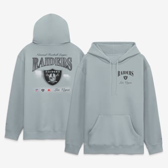 Men's Fanatics Gray Las Vegas Raiders Nightfall Long Sleeve Fleece Hoodie