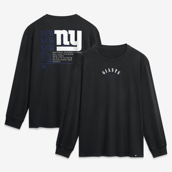 Men's Fanatics Black New York Giants Relaxed Fullback Drive Long Sleeve Fashion Top