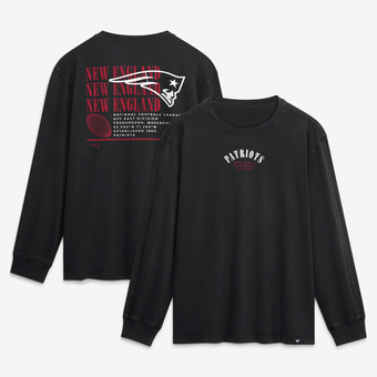 Men's Fanatics Black New England Patriots Relaxed Fullback Drive Long Sleeve Fashion Top
