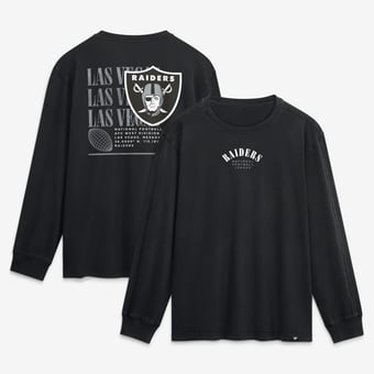 Men's Fanatics Black Las Vegas Raiders Relaxed Fullback Drive Long Sleeve Fashion Top