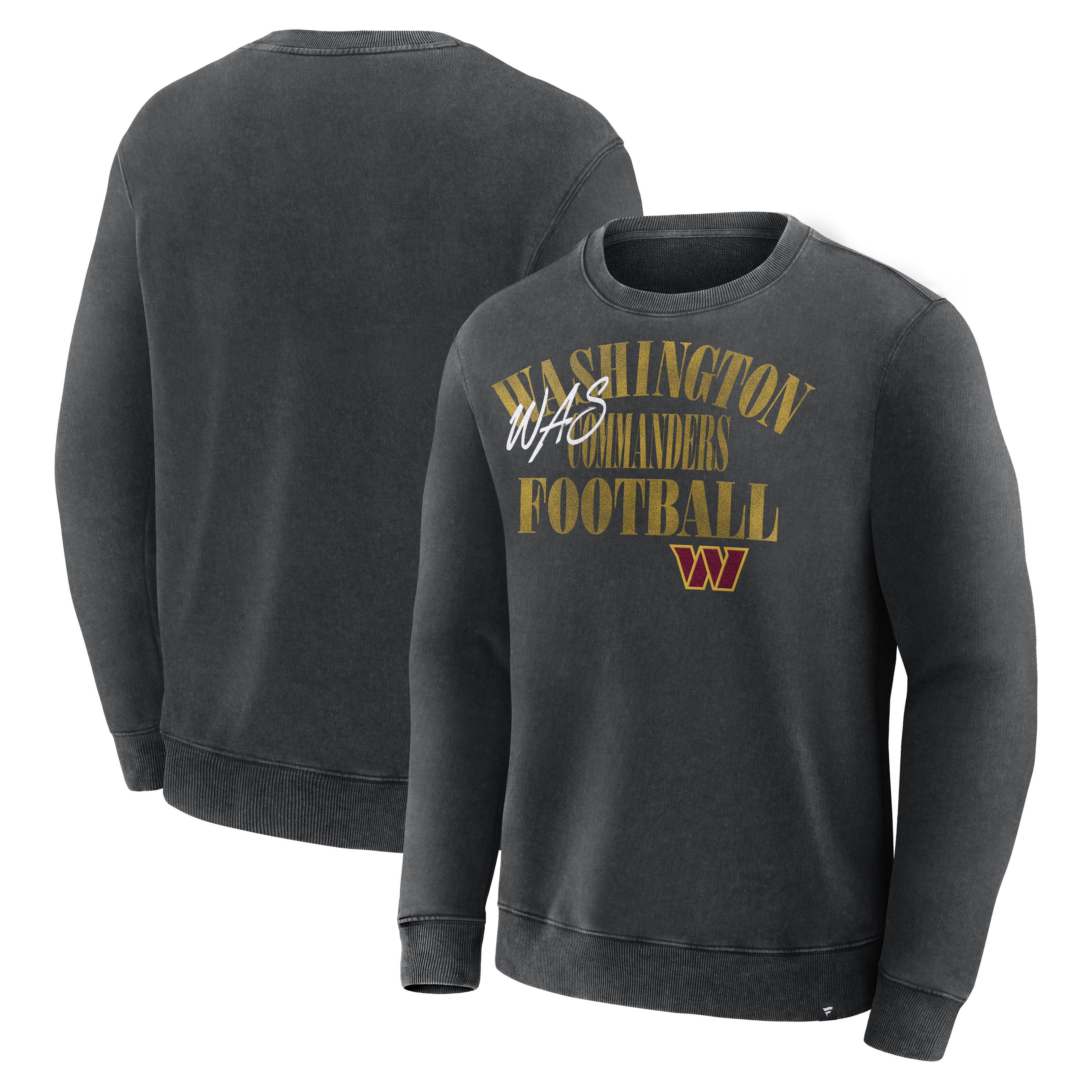 Men's Fanatics Black Washington Commanders Halftime Lead Relaxed Heavyweight French Terry Sweatshirt