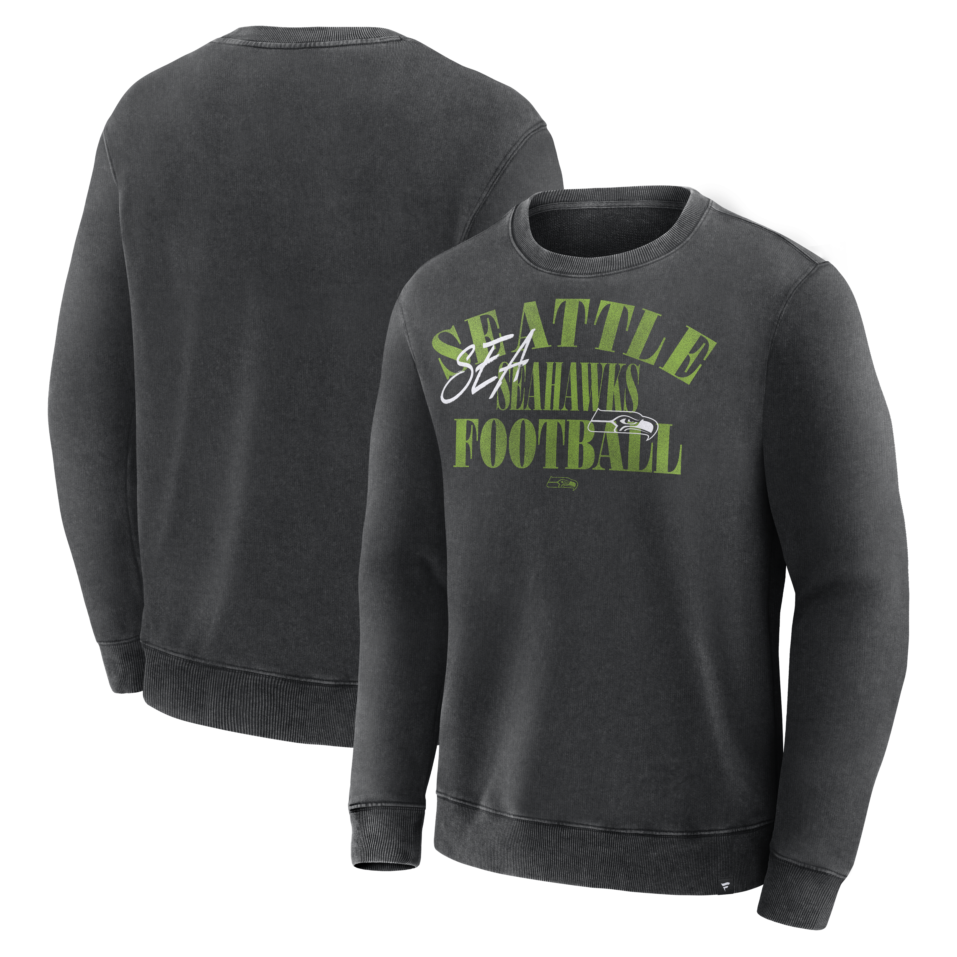 Men's Fanatics Black Seattle Seahawks Halftime Lead Relaxed Heavyweight French Terry Sweatshirt