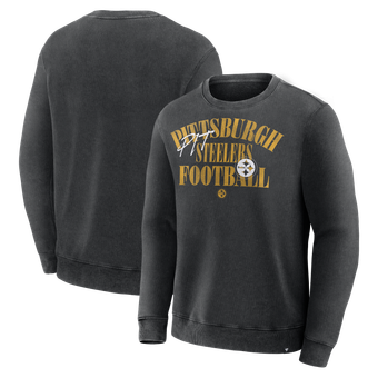 Men's Fanatics Black Pittsburgh Steelers Halftime Lead Relaxed Heavyweight French Terry Sweatshirt