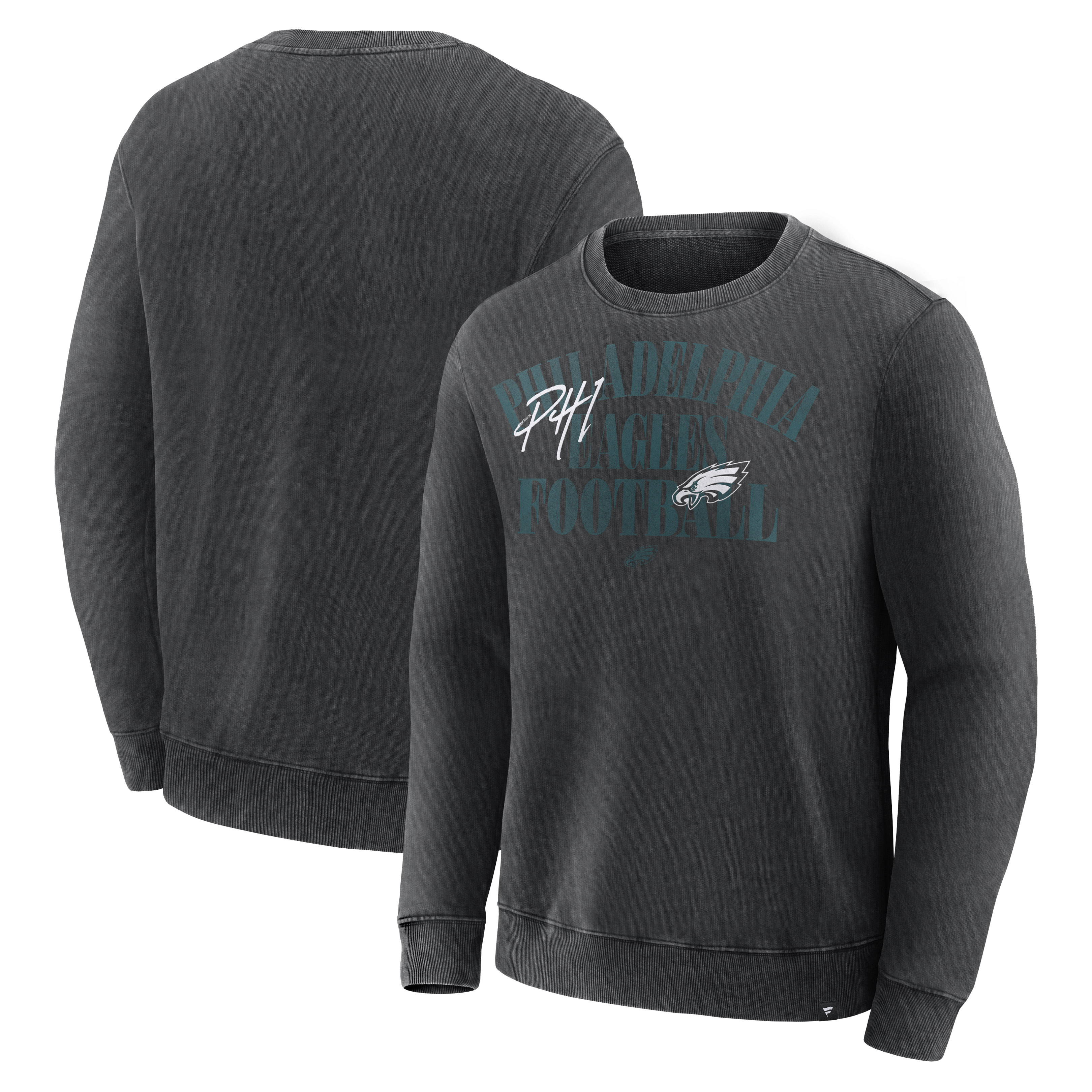 Men's Fanatics Black Philadelphia Eagles Halftime Lead Relaxed Heavyweight French Terry Sweatshirt