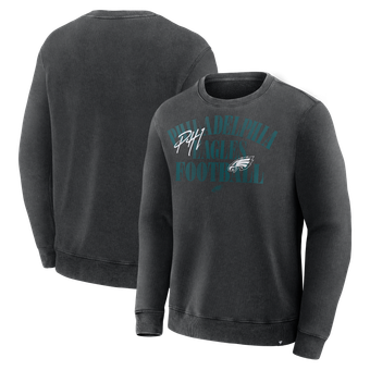 Men's Fanatics Black Philadelphia Eagles Halftime Lead Relaxed Heavyweight French Terry Sweatshirt