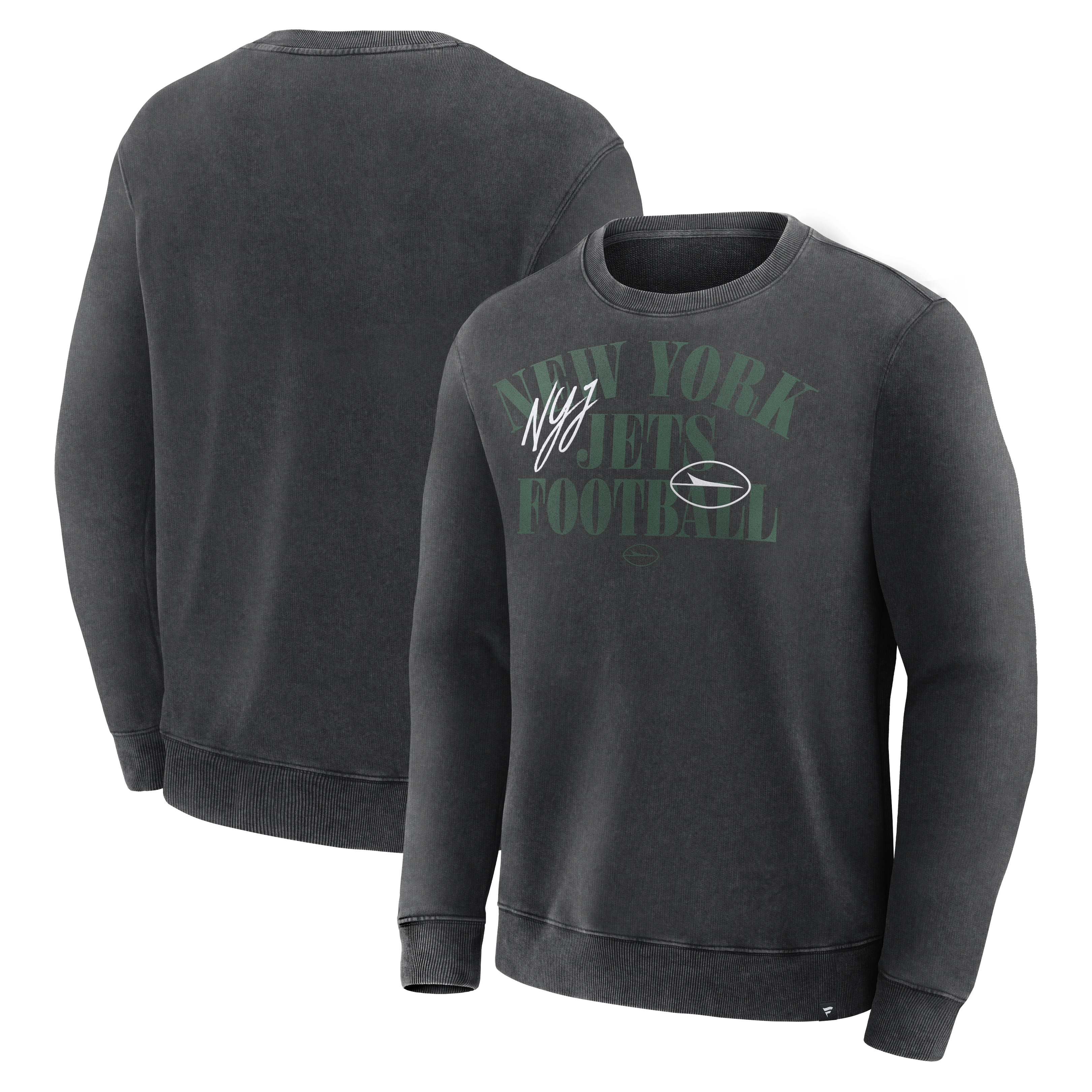 Men's Fanatics Black New York Jets Halftime Lead Relaxed Heavyweight French Terry Sweatshirt