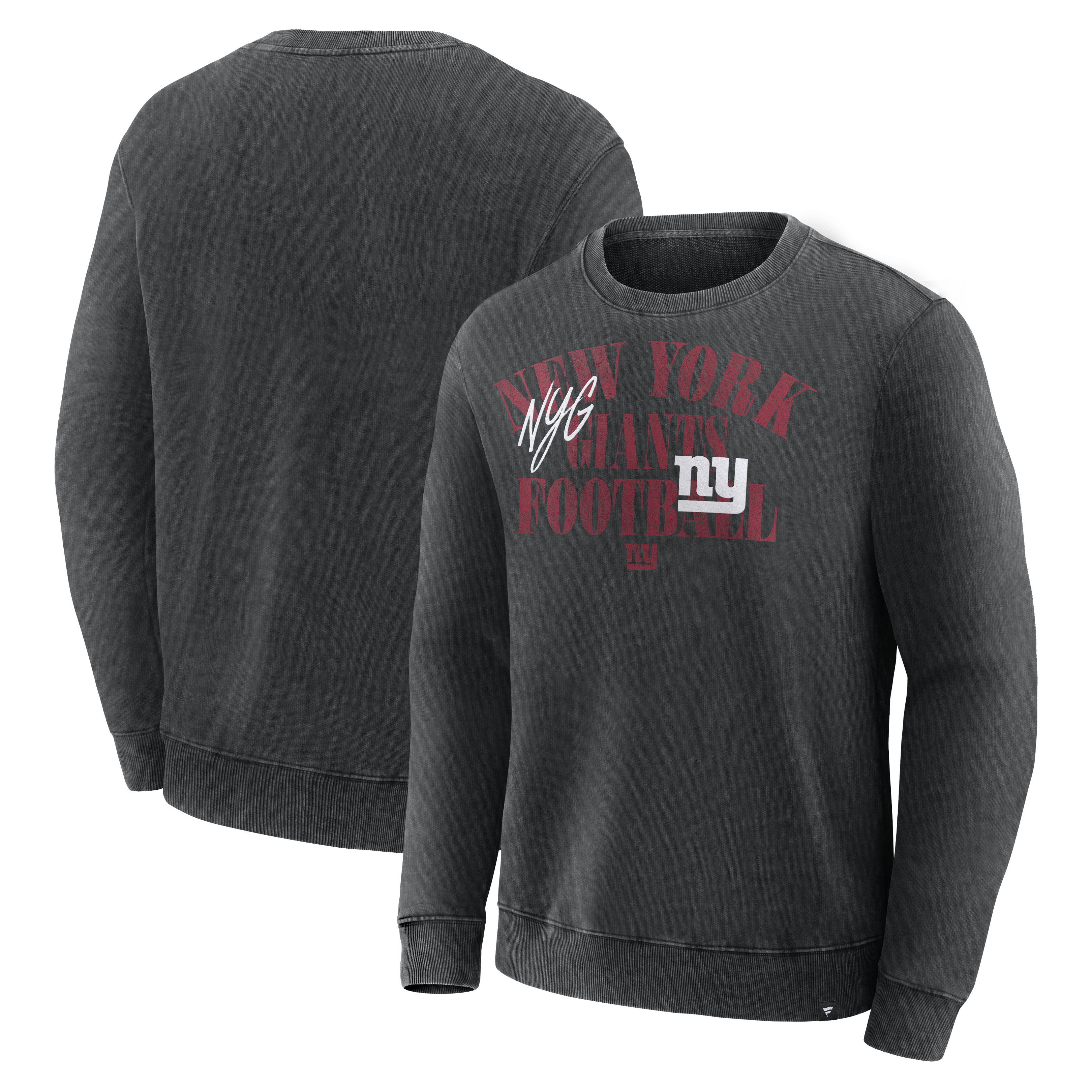 Men's Fanatics Black New York Giants Halftime Lead Relaxed Heavyweight French Terry Sweatshirt
