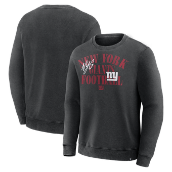 Men's Fanatics Black New York Giants Halftime Lead Relaxed Heavyweight French Terry Sweatshirt