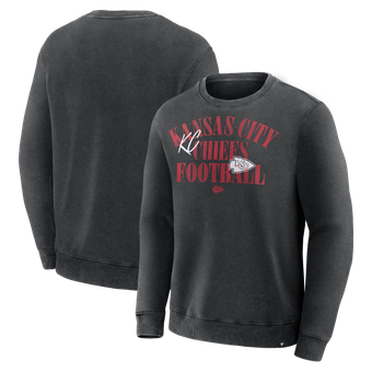 Men's Fanatics Black Kansas City Chiefs Halftime Lead Relaxed Heavyweight French Terry Sweatshirt