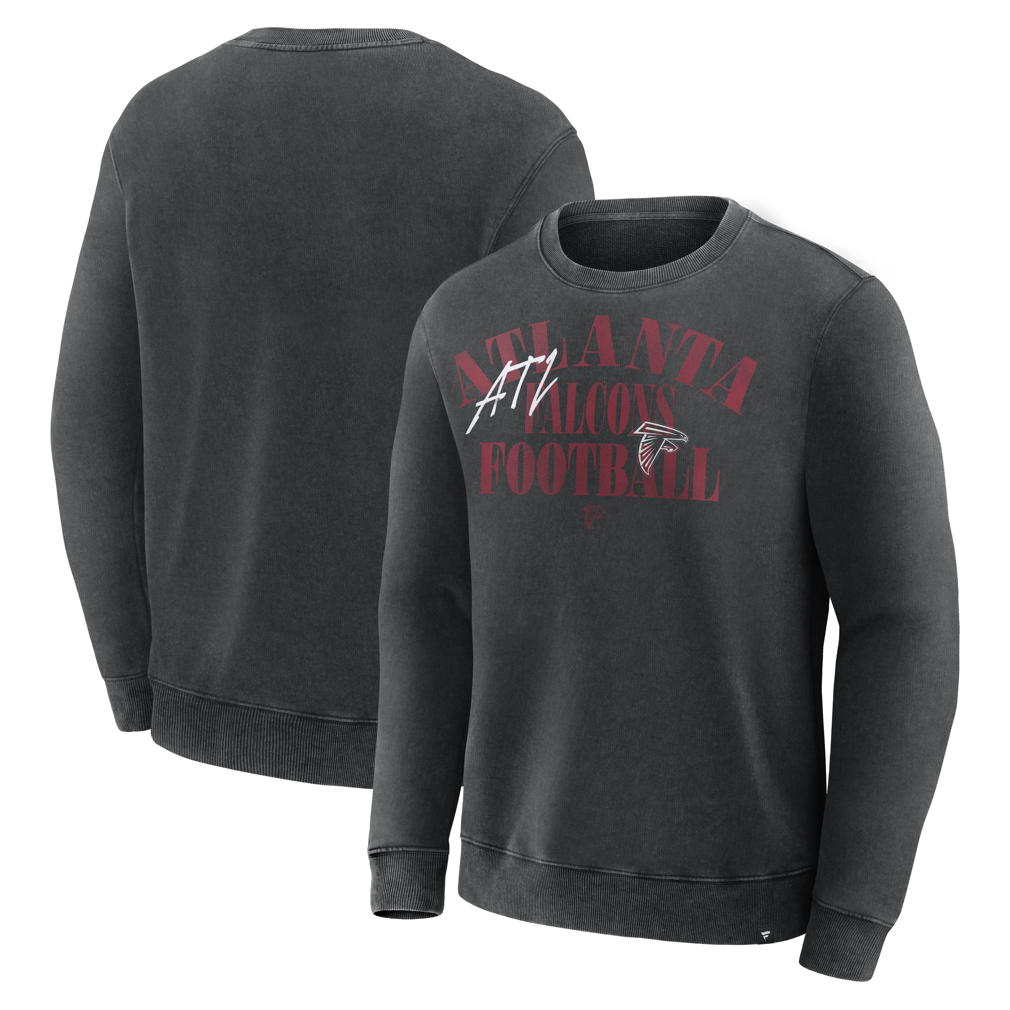 Men's Fanatics Black Atlanta Falcons Halftime Lead Relaxed Heavyweight French Terry Sweatshirt