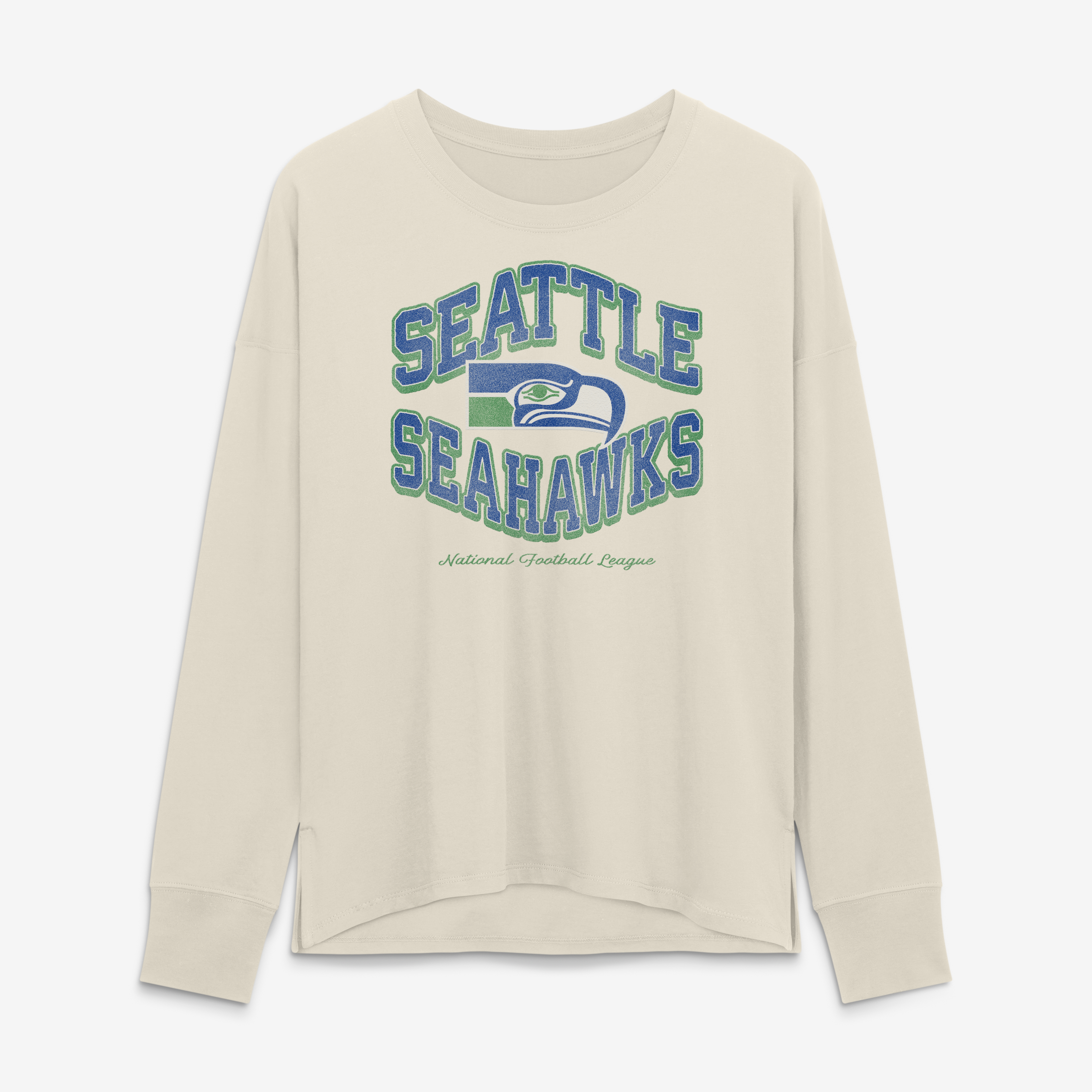 Women’s Fanatics Cream Seattle Seahawks Heritage Legacy Long Sleeve T-Shirt Women’s Fanatics Cream Seattle Seahawks Heritage Legacy Long Sleeve T-Shirt