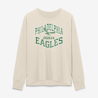 Women's Fanatics Cream Philadelphia Eagles Heritage Legacy Long Sleeve T-Shirt