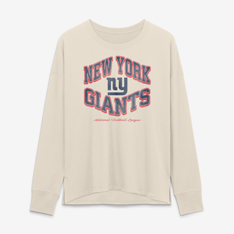 Women's Fanatics Cream New York Giants Heritage Legacy Long Sleeve T-Shirt