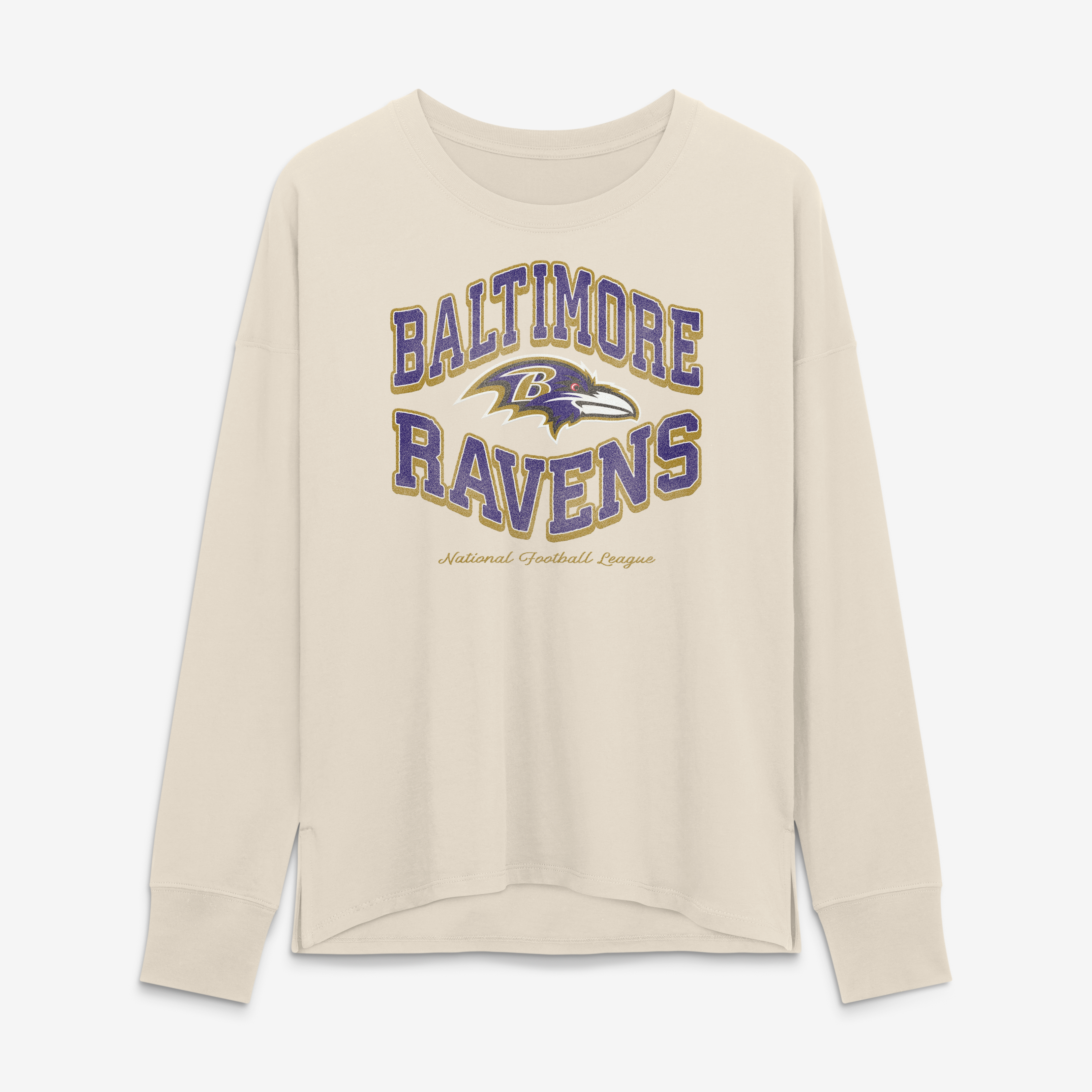 Women’s Fanatics Cream Baltimore Ravens Heritage Legacy Long Sleeve T-Shirt